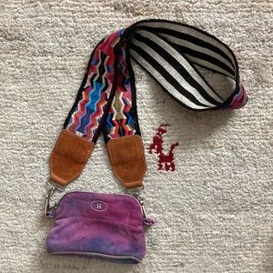 AUTH HERMES TIE DYED BOLIDE TROUSSE DE VOYAGE TRAVEL COSMETIC POUCH BAG + STRAP!
